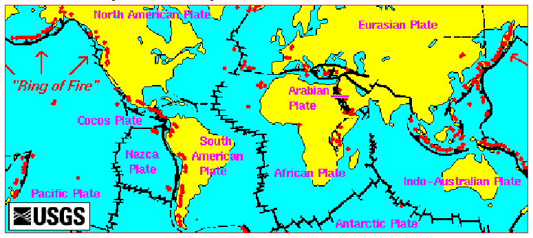 These maps show Hot Spots and Plate Boundaries around the world Map Of The World Ring Of Fire Map Of The World Ring Of Fire These maps show Hot Spots and Plate Boundaries around the world
